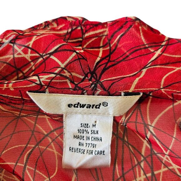 y2k vintage whimsigoth silk blouse - Picture 6 of 6